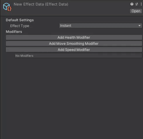 Effects Custom Editor (Effect Type)