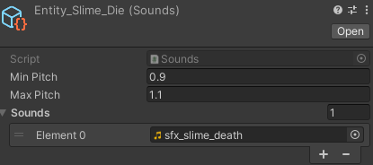 Sounds Unity Inspector